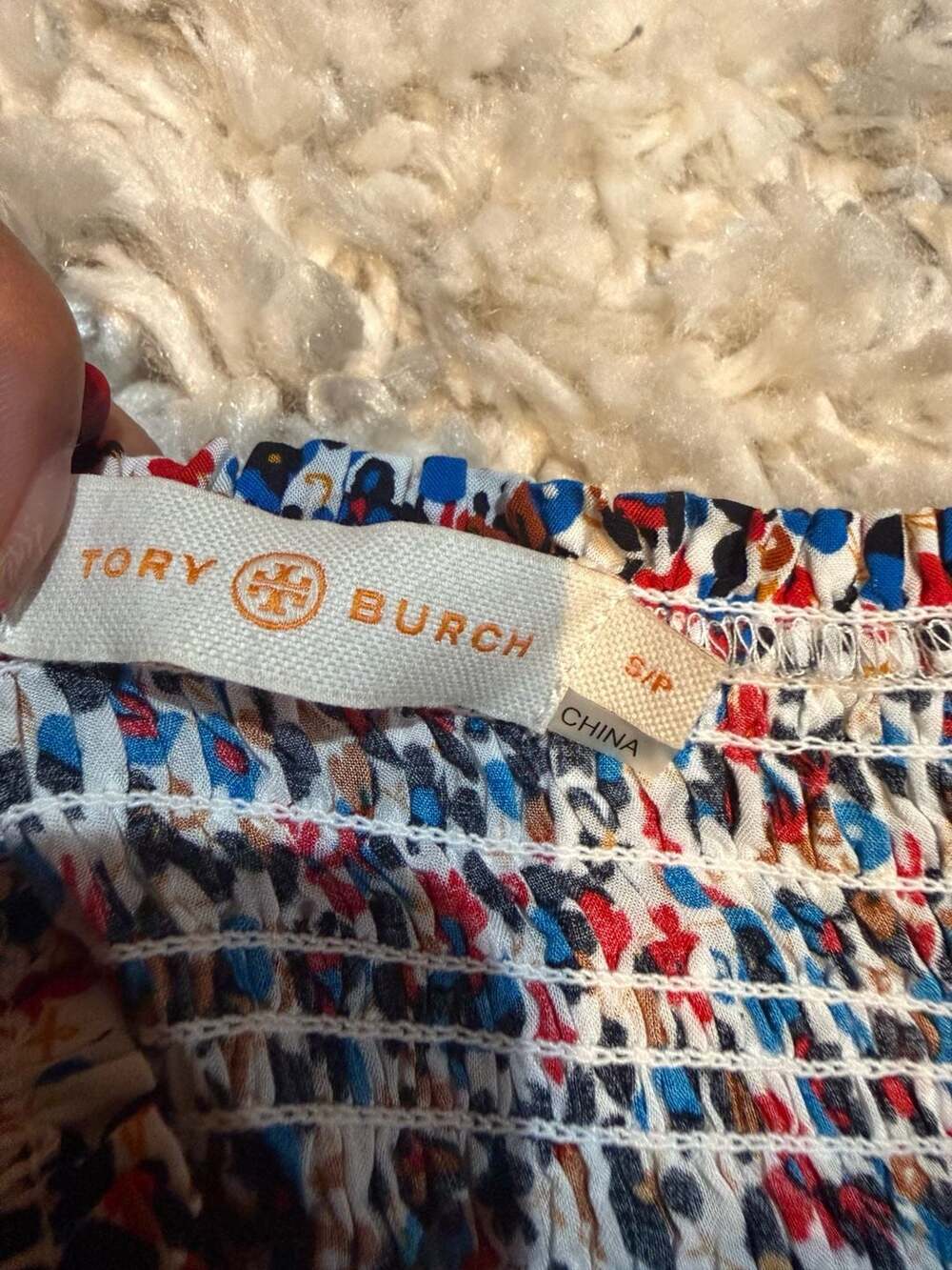 Tory Burch Wildflower Print Smocked Mini Skirt - Picture 5 of 5